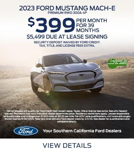 Mustang Mach-E Lease Offer | SoCal Ford Dealers
