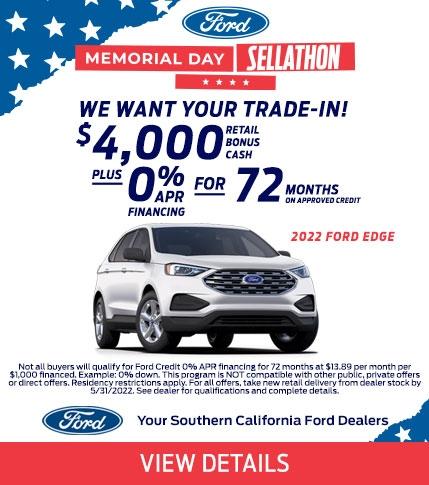 Ford Memorial Day Sellathon | 2022 Ford Edge | Southern California Ford Dealers