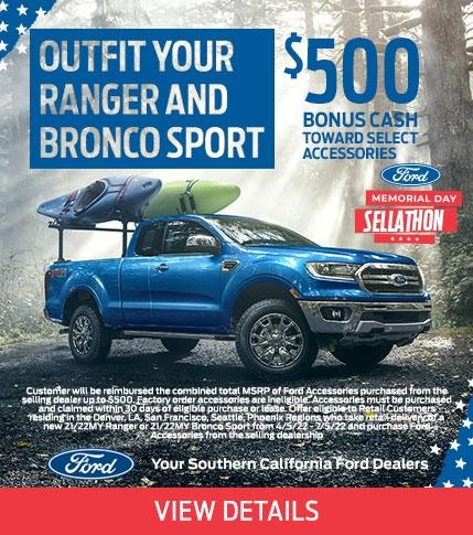 Ford Memorial Day Sellathon | Ford Bronco &amp; Ranger Accessories | Southern California Ford Dealers