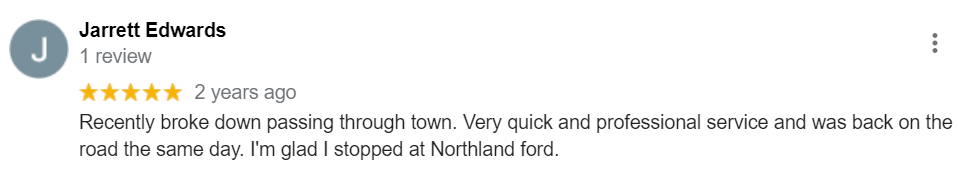 Dealership Review from Jarrett | Northland Ford Sales Dealership Review from Jarrett | Northland Ford Sales