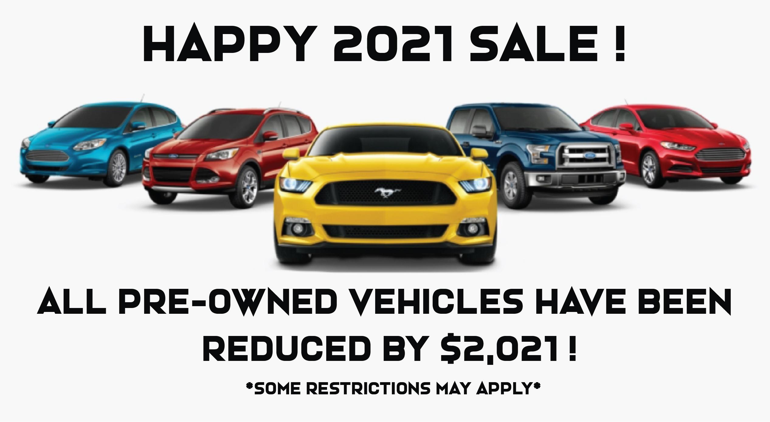 Happy 2021 Used Vehicle Sale Happy 2021 Used Vehicle Sale