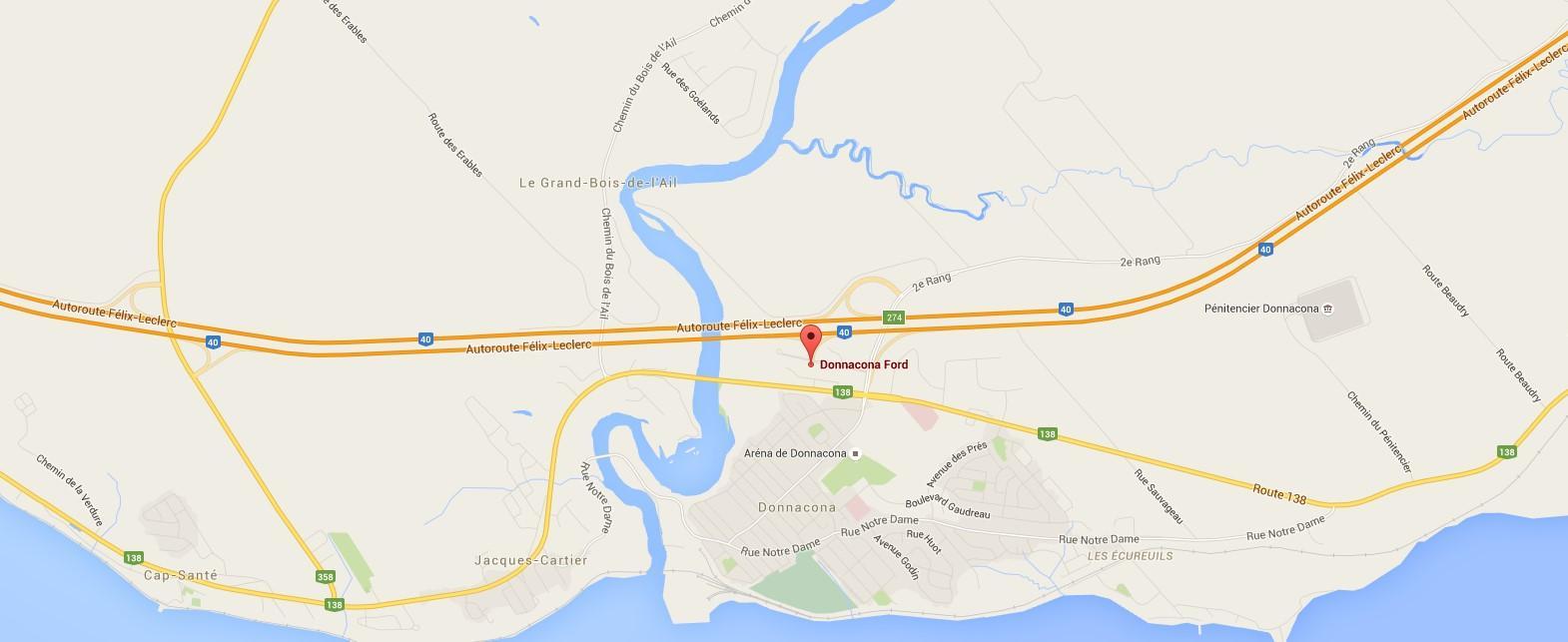 Donnacona Ford Map Donnacona Ford Map