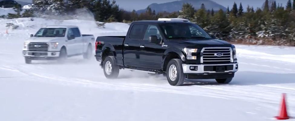 F-150's in the snow