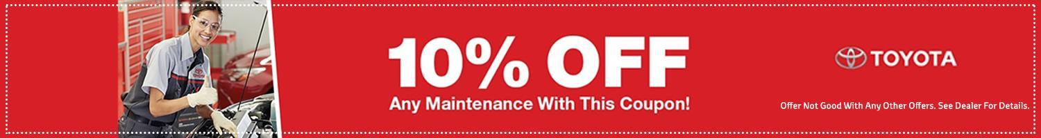 10% OFF Any Maintenance 10% OFF Any Maintenance