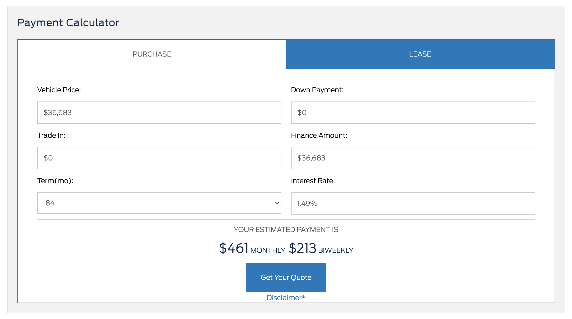 Estimate your payment