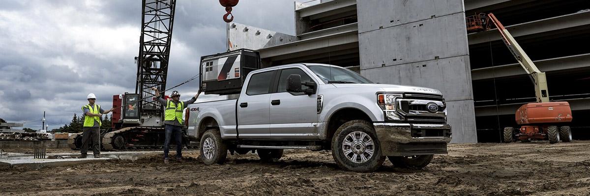 2021 Ford Super Duty on construction site
