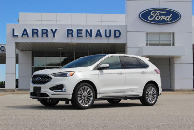 2021 Ford Edge Titanium Star White, 2.0L EcoBoost® Engine | Larry